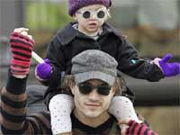 Heath Ledger with daughter Matilda