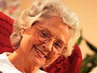 Old woman studying Old woman studying