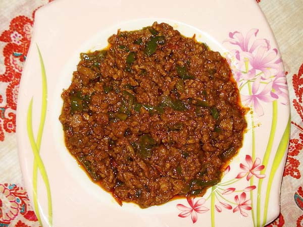Shimla Mirch Kheema Shimla Mirch Kheema