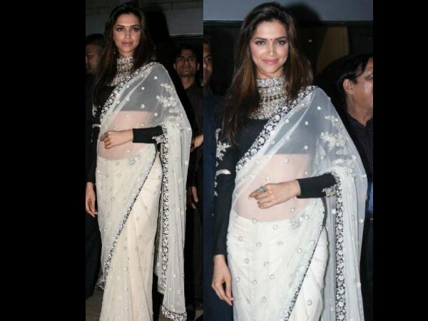 The sheer white saree