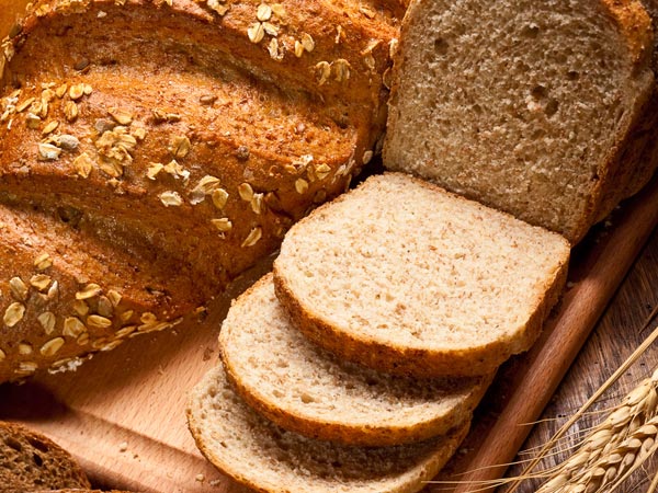 Eggs, Multi-grain bread for breakfast