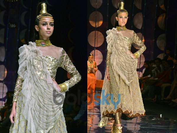Golden Churidar Kameez