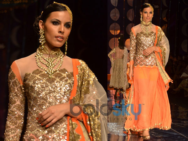 Orange Lace Lehenga