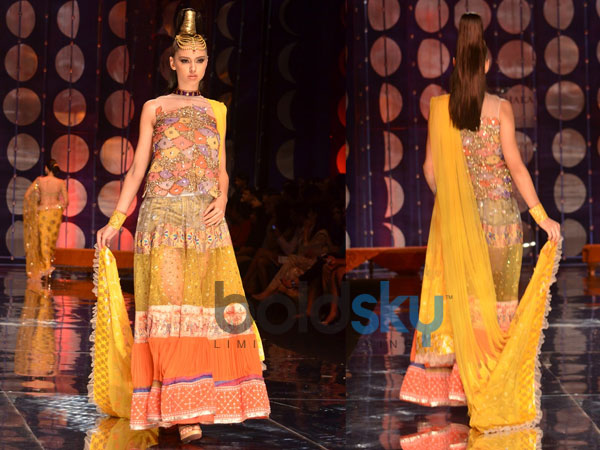 Yellow Frilled Lehenga