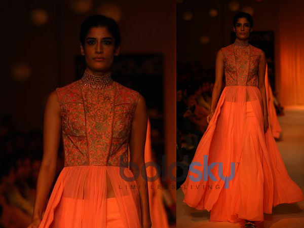 Neon Pink Frilly Lehenga 
