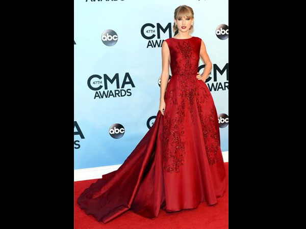 open lace back dress Hailee Steinfeld Red Satin Celebrity Ball Gown – loveangeldress