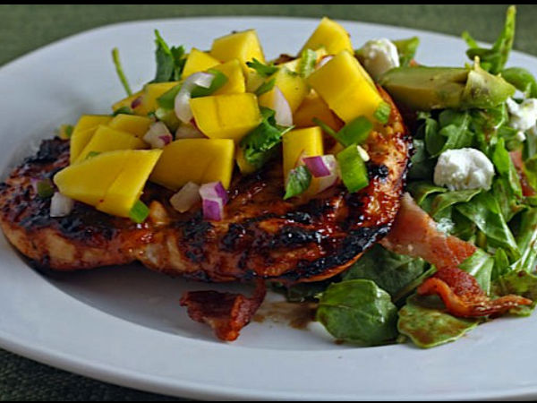 Barbecued Chicken With Mango Salsa Barbecued Chicken With Mango Salsa