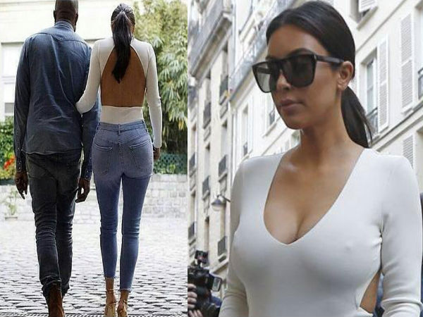 Kim Kardashian In Leotard Top