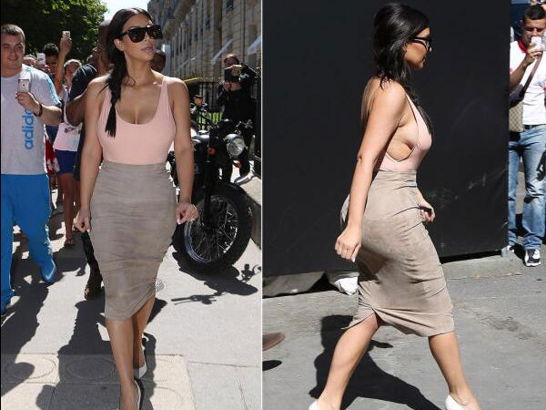 Kim Kardashian Sharp Pencil Skirt