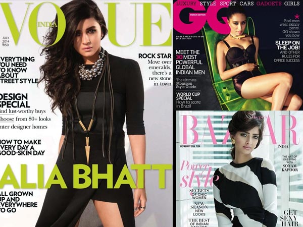 Shraddha, Alia & Sonam Grace July Magazine Covers Shraddha, Alia & Sonam Grace July Magazine Covers