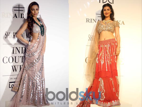 Malaika Arora Khan & Nimrat Kaur For Rina Dhaka