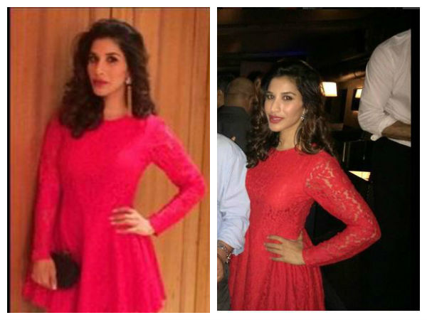 sophie choudry lace dress