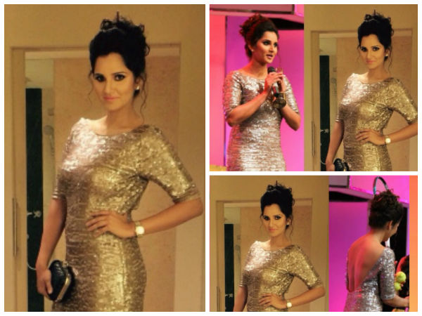sania mirza in bcbg gown