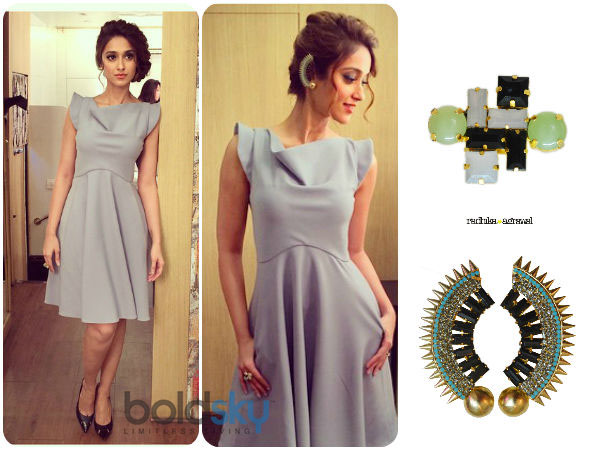 ileana d'cruz wearing radhika agrawal jewellery