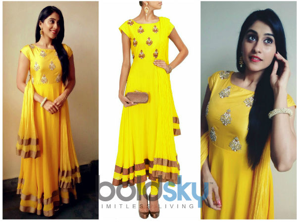 Regina Cassandra In Yellow Anarkali