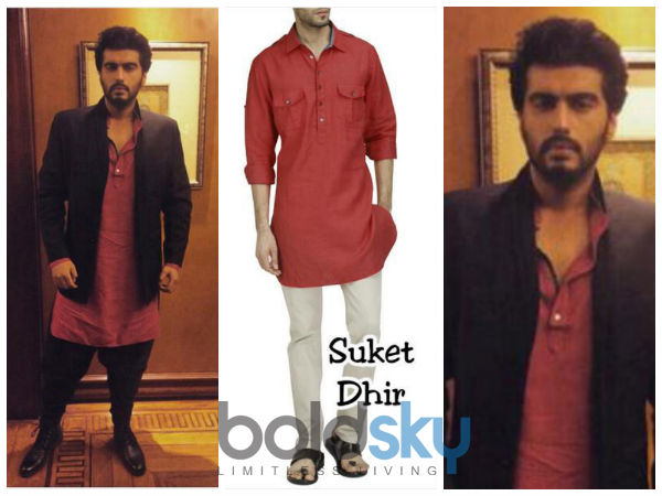 Arjun Kapoor in a Tarun Tahiliani and Suket Dhir 
