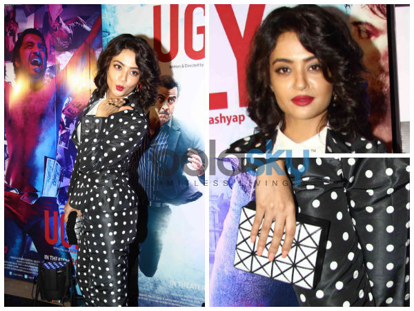 Surveen Chawla was spotted at the Ugly Premiere