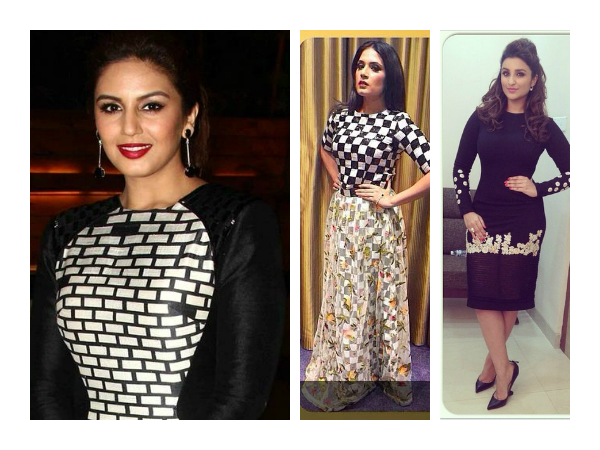 Monochrome Dresses | Huma Qureshi In Monochrome Dress | Parineeti Chopra | Richa Chadda In Dress Monochrome Dresses | Huma Qureshi In Monochrome Dress | Parineeti Chopra | Richa Chadda In Dress