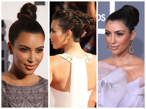 Kim Kardashian's Bun Styles