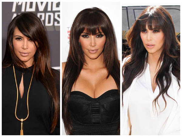 Kim Kardashian's Fringe Style