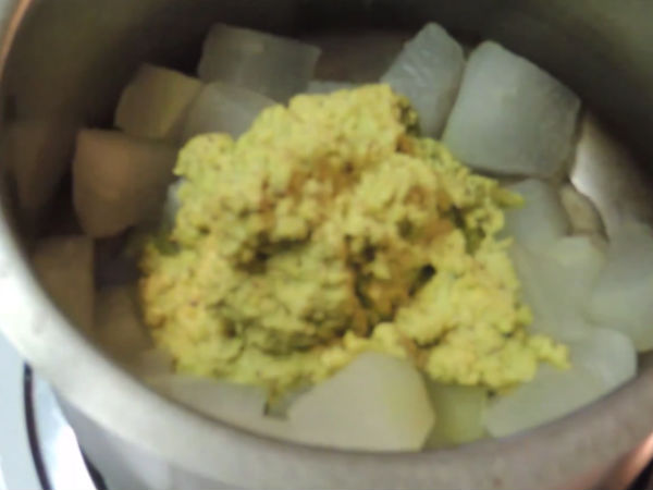 add ground mixture to the veggies