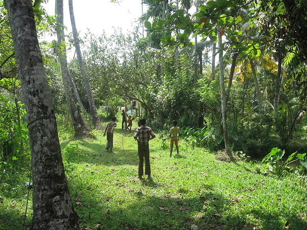 Playing Cricket And Football Wearing Lungis