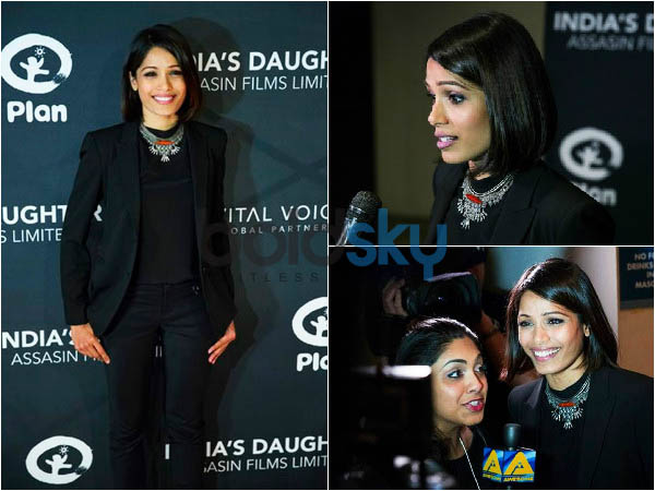  Freida Pinto In Black | Freida Pinto In Gucci | Freida Pinto At BBC documentary India’s Daughter