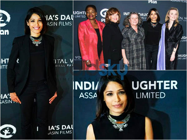  Freida Pinto In Black | Freida Pinto In Gucci | Freida Pinto At BBC documentary India’s Daughter