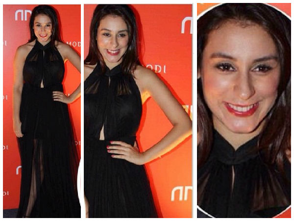 anindita in sheer black dress