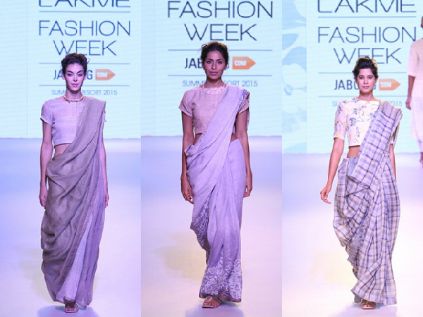 Sarees Lakme Fashion Week 2015| Most Desired Sarees LFW2015| Reinventing Sari 2015| Sari Motifs LFW 2015