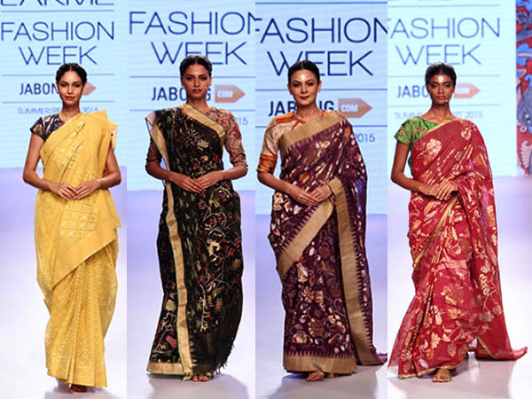 Sarees Lakme Fashion Week 2015| Most Desired Sarees LFW2015| Reinventing Sari 2015| Sari Motifs LFW 2015