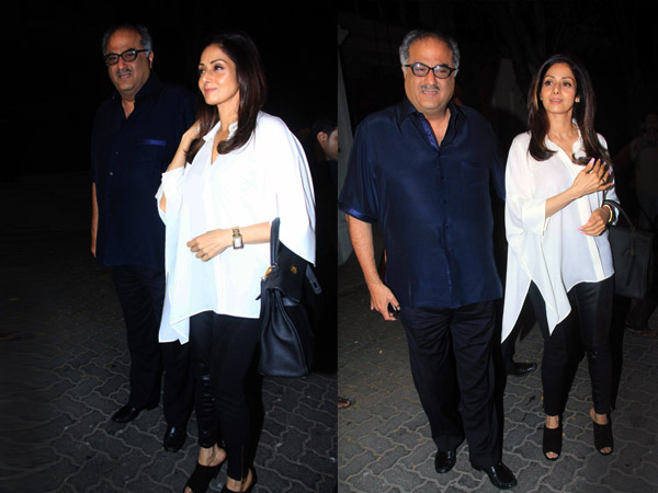 Sridevi In Gucci| Sridevi With Hermes Kelly Bag| Sridevi Movie Trailer Screening| Sridevi At Dil Dhadakne Do Trailer Launch Party| Sridevi Latest News