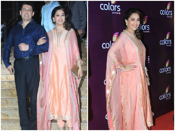 Madhuri Dixit In Tarun Tahiliani| Madhuri Dixit In Jimmy Choos| Madhuri Dixit In Suits| Madhuri Dixit In Colors Red Carpet