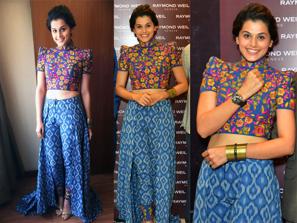 Taapsee Pannu In Shilpa Reddy| Taapsee Pannu In Shilpa Reddy New York Collection| Taapsee Pannu At Raymong Weil Event| Taapsee Pannu Dresses