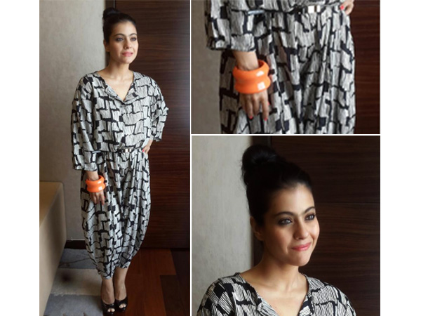 Kajol's Polished Look In Printed Jumper! 3