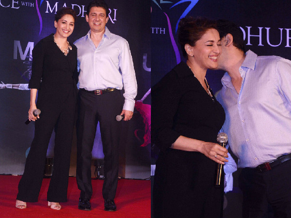 Madhuri Dixit Wearing DvF| Madhuri Dixit In DvF Jumpsuit| Madhuri Dixit Wearing Atelier Mon| Madhuri Dixit Dance App Launch| Madhuri Dixit Dresses