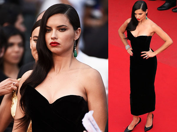 Adriana Lima Wearing Ulyana Sergeenko| Adriana Lima At Cannes 2015| Adriana Lima Red Carpet| Cannes 2015
