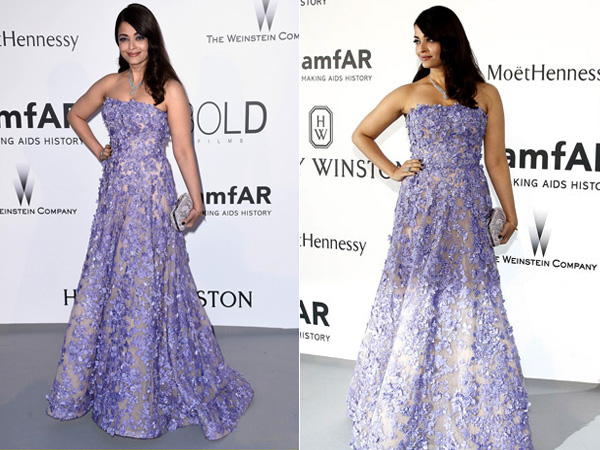 Aishwarya Rai Wearing Elie Saab| Aishwarya Rai At The Amfar Event| Aishwarya Rai Cannes 2015| Aishwarya Rai Red Carpet Gowns