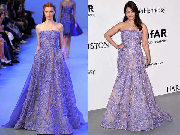 Aishwarya Rai Wearing Elie Saab| Aishwarya Rai At The Amfar Event| Aishwarya Rai Cannes 2015| Aishwarya Rai Red Carpet Gowns