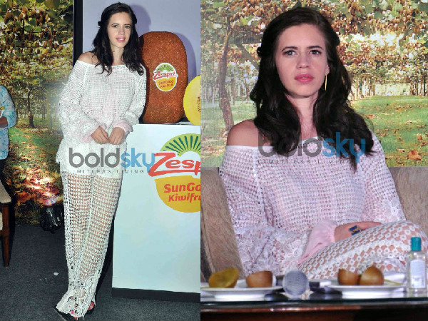 Kalki Koechlin Wearing Sheer Dress| Kalki Koechlin In A White Sheer Pants| Kalki Koechlin Zespri Sungold Kiwifruit| Kalki Koechlin Dresses