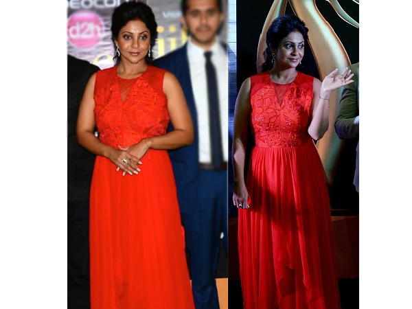 Shefali Shah Wearing Nachiket Barve| Shefali Shah IIFA 2015| Shefali Shah At IIFA 2015 Green Carpet| Shefali Shah Dresses