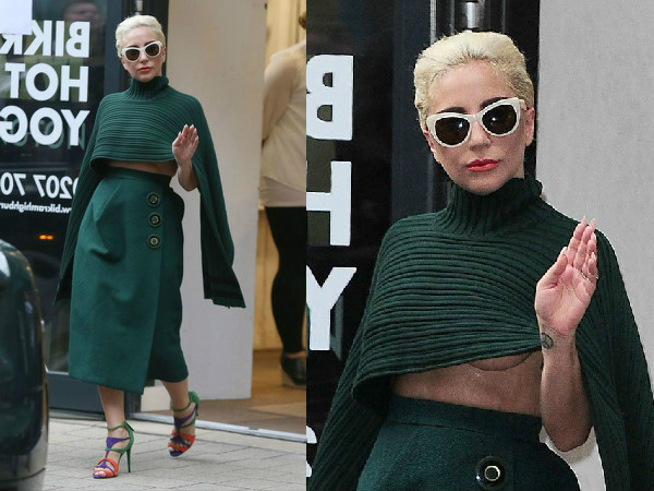 lady gaga in Salvatore Ferragamo