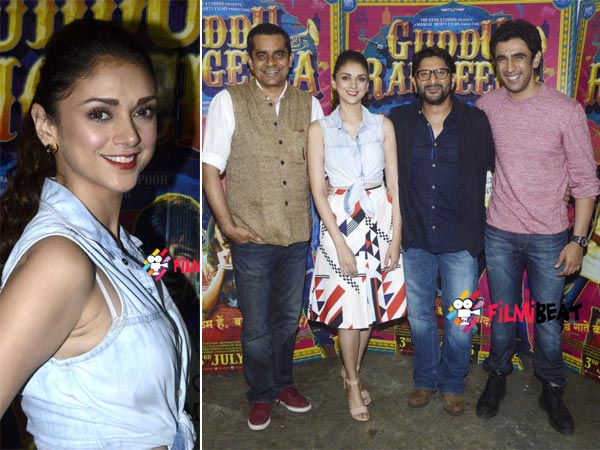 Aditi Rao Hydari's Style At Guddu Rangeela Promotions