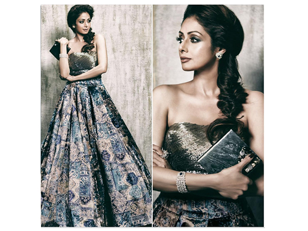 Sridevi In Manish Malhotra Silhouettes For Hi! Blitz