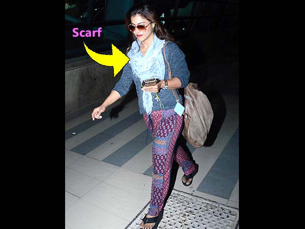 Kajol In Tribal Print While Returning From Dilwale Shoot
