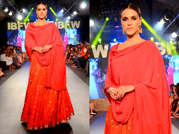 Neha Dhupia Turns Showstopper For Sangeetha Sharma At India Beach Fashion Week