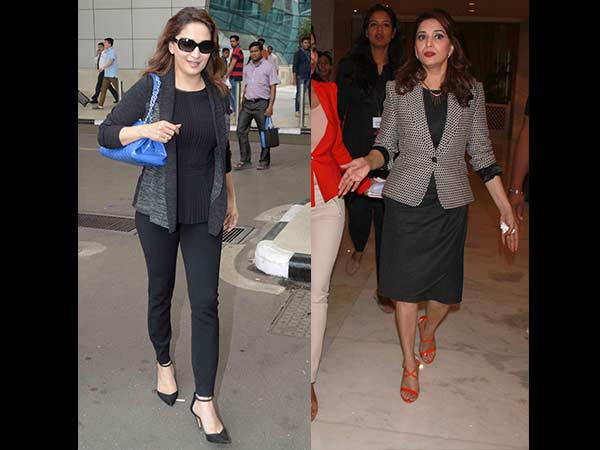 Madhuri's Travel Look Vs Work Look Madhuri's Travel Look Vs Work Look