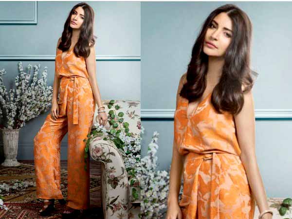 Anushka Sharma in orange jumpsuit