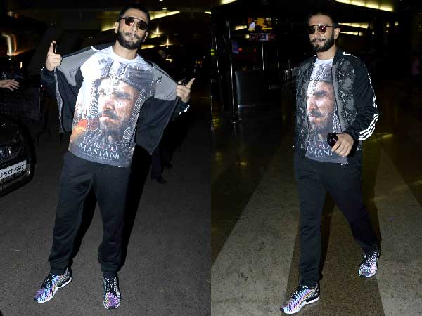 Ranveer Singh at the airport
