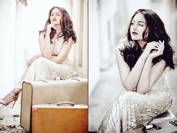 Sonakshi Sinha in golden gown